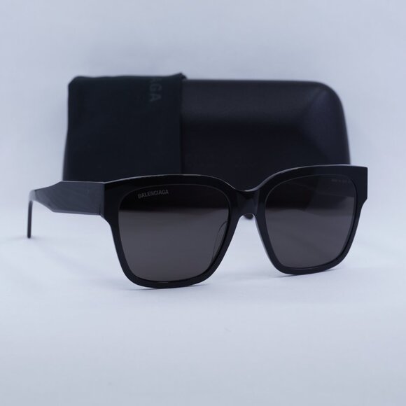 Balenciaga BB0056S 001 Square Sunglasses - Black/Grey - Picture 8 of 12